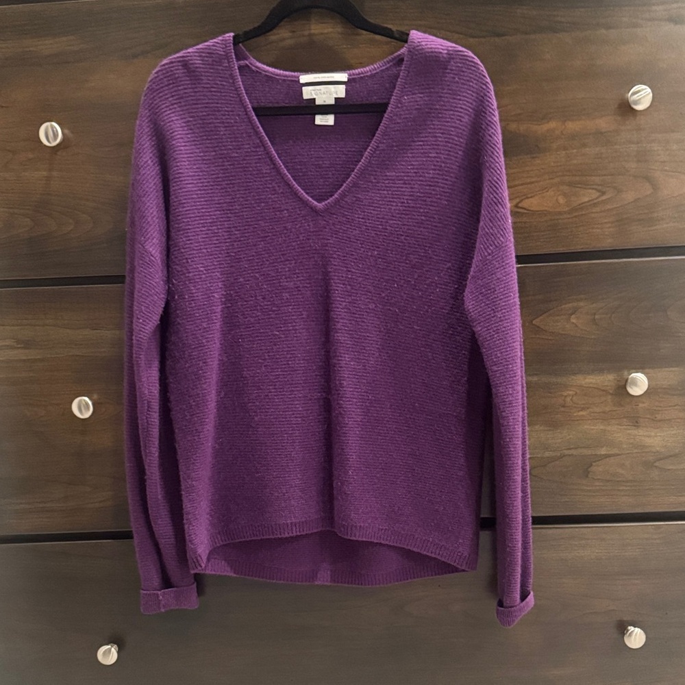 Nordstrom Women's V-Neck Sweater in Rich Purple